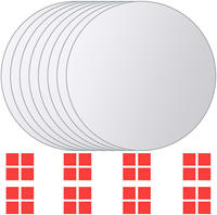 vidaXL 8-tlg. Spiegelfliesen-Set Rund Glas