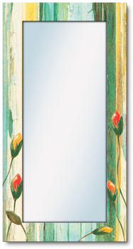 Art-Land Bunte Blumen Spiegel 60,4 cm x 120,4 cm x 1,6 cm, bunt Landhaus (38152833-0)