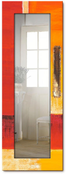 Art-Land Felder I - Abstrakt Spiegel 50,4 cm x 140,4 cm x 1,6 cm, orange Landhaus (48151038-0)