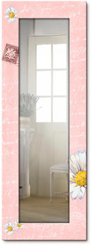 Art-Land Gänseblümchen auf rosa Spiegel 50,4 cm x 140,4 cm x 1,6 cm, pink Landhaus (26508055-0)