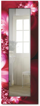 Art-Land Girlande aus Blumen Spiegel 50,4 cm x 140,4 cm x 1,6 cm, rot Landhaus (41960941-0)