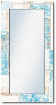 Art-Land Maritimes Holz Spiegel 60,4 cm x 120,4 cm x 1,6 cm, blau Landhaus (30778665-0)
