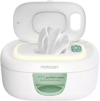 Momcozy Babyt&uuml;cherw&auml;rmer mit Nachtlicht, wei&szlig;/gr&uuml;n (WW004-WH11BA-A)
