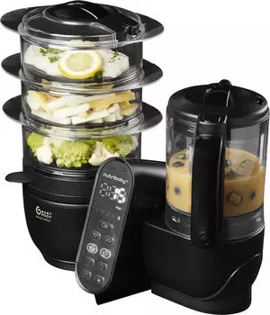 Babymoov Nutribaby+ XL Babynahrungszubereiter & Sterilisator, mineral black (A001140)