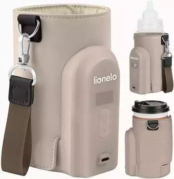 Lionelo Thermup Go Evo Babyflaschenwärmer USB-C, 4500mAh, beige taupe (LOC-THERMUP GO EVO)