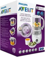 Philips AVENT Babynahrungszubereiter "SCF883/01" 4-in-1 Funktion, Dampfgaren, Mixen,