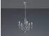 Trio Lüster Lucerna Silber mit Kristallbehang 5-flammig Ø 52cm 101600506