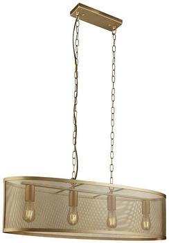 Searchlight Ketten-Kronleuchter FISHNET 4xE27/60W/230V gold