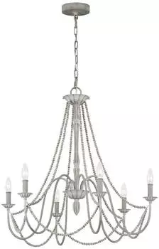 Elstead Lighting Maryville Kronleuchter Stahl Holz Grau 6 Lichter (FE-MARYVILLE6)