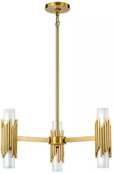 Elstead Lighting Marvele 6-flammige Pendelleuchte Aged Brass Opalglas E14 (MARVELE6-AB-OPAL)