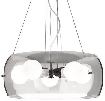 IDEAL LUX Audi-10 SP5 Pendelleuchte, 5-flammig, E27, Rauchglas (103983)
