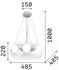 IDEAL LUX Audi-10 SP5 Pendelleuchte, 5-flammig, E27, Rauchglas (103983)