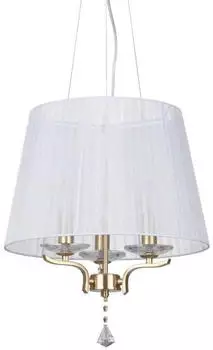 IDEAL LUX Pegaso Kristall-Pendelleuchte 3-flammig E14 Messing gebürstet (197715)