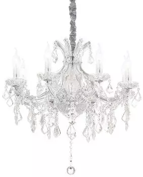 IDEAL LUX Napoleon Pendelleuchte 8-flammig Ø67cm E14 Chrom (167244)