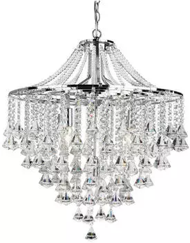 Searchlight Dorchester Kronleuchter Kristallglas Chrom 5-flammig E14 (3495-5CC)