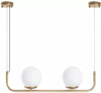 Opviq Faruk Kronleuchter Gold Metall 2x E14 Höhe 20-110cm IP21 (942FLG2524)