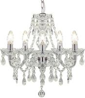 NOWA Kronleuchter "MARIE" E14 1 Stk. Luster, Elegante Leuchte, Kristalle,
