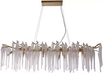 Searchlight Heritage 10-flammige Pendelleuchte, Metall Gold & Klarglas (10425-10GO)
