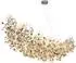 Globo QUEENA Pendelleuchte Glaskristalle rauchfarben silber H120cm (82675549-0)