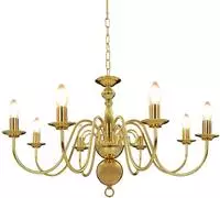 vidaXL Kronleuchter Golden f&uuml;r 8 x E14 Gl&uuml;hbirnen