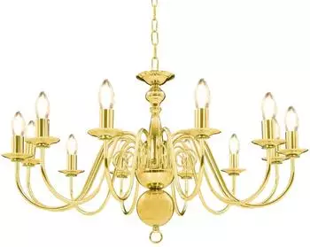 vidaXL Kronleuchter Golden 12x E14, gold (281623)