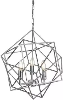 Searchlight Cube Pendelleuchte 3-flammig Chrom E14 &Oslash;48cm (7863-3CC)