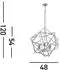 Searchlight Cube Pendelleuchte 3-flammig Chrom E14 Ø48cm (7863-3CC)