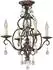 Elstead Lighting Kronleuchter Kristall 4-flammig E27 Antik Bronze Stahl