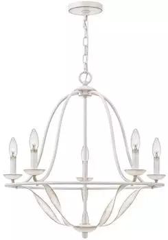 Elstead Lighting Bradbury Kronleuchter 5-flammig, Antik Wei&szlig; (QZ-BRADBURY5-AWH)