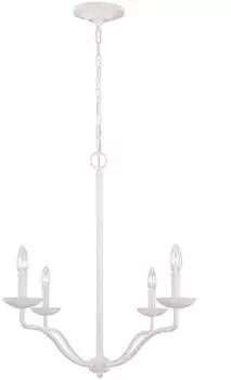 Elstead Lighting Annie Kronleuchter 4-flammig, Stahl/Gips, wei&szlig;, E14