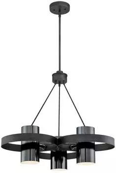 Westinghouse Evita Kronleuchter 3-flammig E27 Aluminium schwarz (6369040)