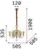 IDEAL LUX Strauss SP6 Pendelleuchte 6-flammig E14 Ø505mm Roségold (140605)
