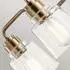 Elstead Lighting Aivian Kronleuchter Stahl Glas 5-flammig, verwittertes Messing (KL-AIVIAN5-WBR)