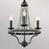 Elstead Lighting Nori Kronleuchter 3-flammig Holz/Stahl dunkel verwittertes Zink (FE-NORI3-DWZ)