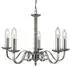 Searchlight Richmond Pendelleuchte 5-flammig, Satin-Silber, E14 (Richmond 5Lt)
