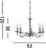 Searchlight Richmond Pendelleuchte 5-flammig, Satin-Silber, E14 (Richmond 5Lt)
