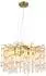 Globo Gloria Pendelleuchte Metall gold, Glaskristalle klar (16700959-0)