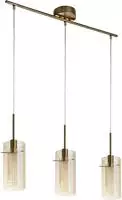Searchlight Pendelleuchte "Duo III 3Lt Strahler - Bronze und Champagnerglas"...