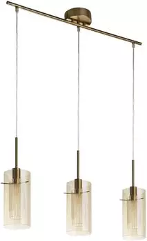Searchlight Duo 3-flammige Pendelleuchte Messing Champagnerglas E14 (3303-3CP)