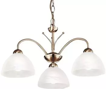 Searchlight Milanese Pendelleuchte 3-flammig, Antik-Messing, Glas, E14 (1133-3AB)