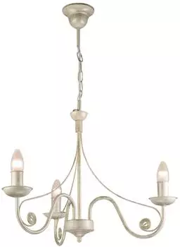 Licht-Erlebnisse KELSIE Kronleuchter 3-flammig Metall Wei&szlig; Shabby Chic E14