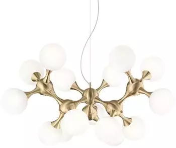 IDEAL LUX NODI Pendelleuchte 15-flammig E14 Messing dimmbar ⌀1050mm (241012)