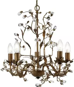Searchlight Almandite Kronleuchter 5-flammig, Braun/Gold, E14 (Almandite)