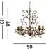 Searchlight Almandite Kronleuchter 5-flammig, Braun/Gold, E14 (Almandite)