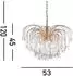 Searchlight Waterfall Pendelleuchte, Kristall, gold, 5-flammig E14 (5175-5)