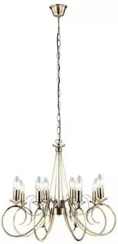 Globo Kronleuchter 8-flammig altmessing warmweiß, 8x7W, Ø55cm (GLOBO)