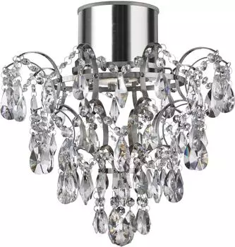 Searchlight Belle Deckenleuchte Kristallglas, chrom, IP44, GU10 (7901-1CC-LED)