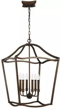 Elstead Lighting Yarmouth Pendelleuchte 6-flammig, E14, lackiertes Altmessing (FE-YARMOUTH-6P)