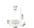 IDEAL LUX Pasha' Pendelleuchte Metall-Kristall, gold, 6x E14, dimmbar (082172)