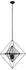Searchlight Diamond Pendelleuchte, Stahl, schwarz/transparent, 3-flammig E14